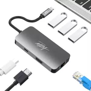 USB C타입 HDMI 허브 랜카드 6 in 1 멀티 컨버터 MBF-UC6IN1 [H@lu]