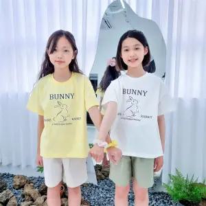 상상주니어 여아용 오버핏 바니 반팔 티셔츠