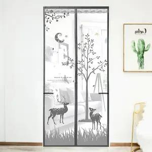 문모기장 90X200CM 그레이 모기장문 현관방충문 문방충망 붙이는방충망