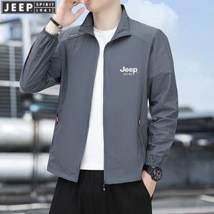 JEEP SPIRIT 자외선 차단 의류 남성용 여름용 느슨한 얇은 재킷