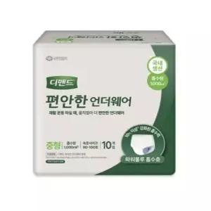 유한킴벌리 디펜드 편안한 언더웨어 일반 중형 10매 x 8팩