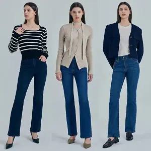 [뱅뱅]24FW 간절기 라이크라 여자 부츠컷 데님3종