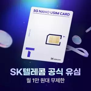 SK텔레콤 유심 5G 다이렉트 플랜 무약정 요금제 데이터 무제한 유심 교체 skt lg kt