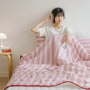 [바자르][신규컬러 출시] 썸머빌리지 먼지없는 냉감 양면 여름 차렵이불세트(Q)