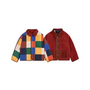 [보보쇼즈] FW25 아동 컬러 타일스 양면 자켓 B225AC122 991 (4-9) 119803