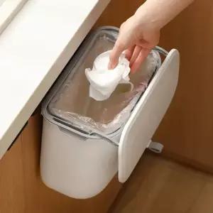 양방향 주방 쓰레기통 화이트 7L 1P 벽걸이 욕실 문틈
