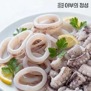 [냉동][어부의정성] 국내산 오징어 슬라이스 소포장 300gx3봉