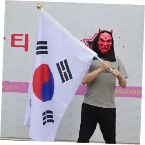 태극기 깃대 2단 고급형 응원 도구 체육대회 운동회 행사 국기 게양대