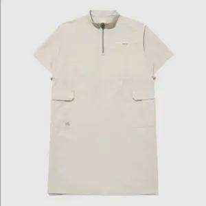 린넨라이크 하프집업 우먼스 원피스 / BEIGE GREY UR122COP31