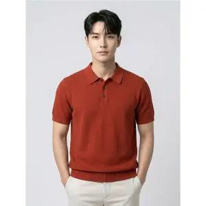[하프클럽/BY파크랜드]오렌지 카라넥 데일리 니트-A6WN2411074A