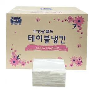 무형광 식탁용 냅킨 70매 60밴드 4200매 대용량 업소용 위생 티슈
