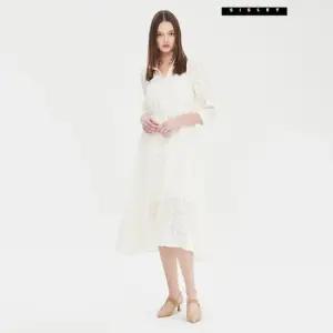 시슬리 [아울렛] 바네사 러플넥 번아웃 원피스 SAOP31431