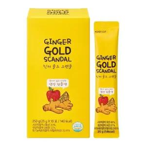 진저 골드 스캔들 25gX10포 / 얼리지 않은 신선한 사과 생강 유기농레몬 착즙액