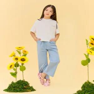 (스타필드 수원점)( 스타일노리터 )멜로우 세미와이드 데님 팬츠