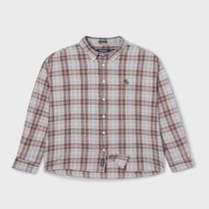 [AK수원점] [후아유] 공용 Shadow Plaid Flannel Overfit CheckShirt WHYCF3732U