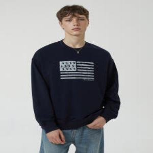 [AK수원점] [후아유] 공용 American Flag Sweatshirt(Brushed) WHMWF4T91U