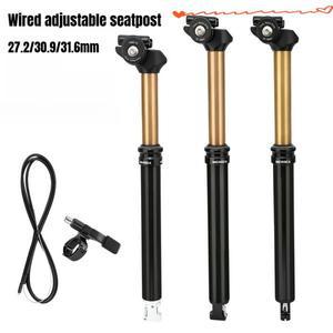 자전거 드롭퍼 시트포스트 27.2/30.9/31.6mm 405MM 트래블 유압식 수동 높이 조절 MTB 로드 바이크 튜브
