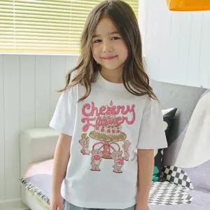 KIDS 테디스 케이크 반팔티 화이트