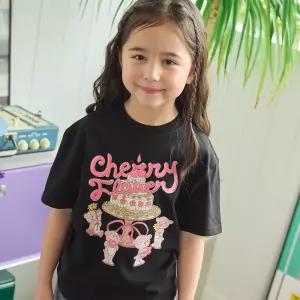 KIDS 테디스 케이크 반팔티 블랙