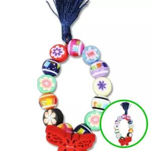 MF09 전통문양 나비 팔찌만들기 5인용 우드 비즈 한복 DIY 추석행사 팔찌꾸미기