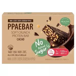 빼바 소프트 단백질바 크런치 프로틴바 카카오 40g 9개입