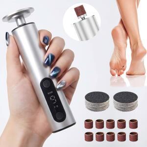발각질제거기 HX20 2IN1 전동 각질 제거기 네일 LED 디스플레이 충전식 9단계 탑재 그라인더 속도