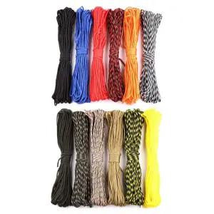 550 군사 Paracord 9 가닥 4mm 5 M 낙하산 코드 야외 캠핑 액세서리 생존 하이킹 DIY 팔찌 로프
