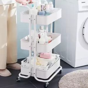 선반 보조 이동식 카트 정리대 웨건 협탁 3단 트롤리