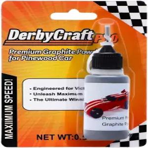 파인우드 자동차용 DerbyCraftPro 흑연 분말 0.5온스 더비 휠 및 액슬 컷 마찰용 건식 윤활제 고순도