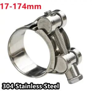 1pc T 볼트 호스 클램프 배기 파이프 클립 304 스테인레스 스틸 17-67mm 씰링 용접 해양 수리 도구