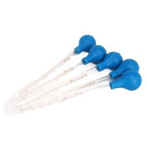 유리 등급 피펫 1ml 2ml 3ml 5ml 고무 전구 포함  실험실 화학 점 적기 분배
