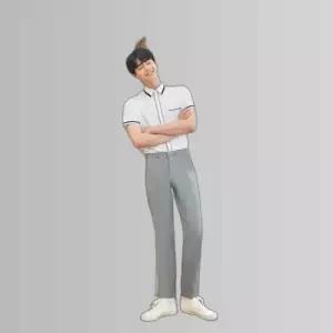교복몰 (허리조절)하복 연그레이 교복바지(남자) 교복.