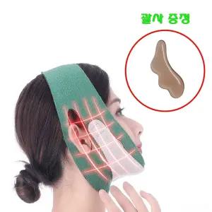 (튼튼)입벌림 방지 얼굴 리프팅 밴드 (괄사증정 색상랜덤)브이라인 이중턱 턱관리 페이스 땡김이 땡이 쿨링