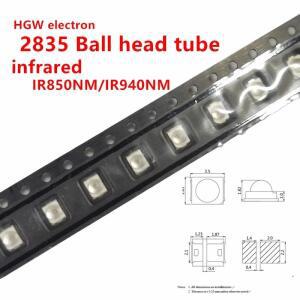 적외선 발사 미니 소형 소형 각도 볼 헤드 2835 IR 850NM IR940NM LED 스트립 라이트 비드 튜브 0.2W 850nm