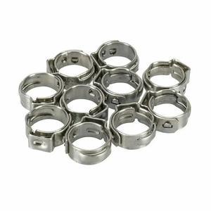 10pcs 304 스테인레스 스틸 호스 클램프 파이프/튜브 연결용 5.3-31.6mm 단일 귀 클립