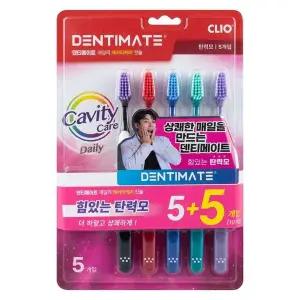 크리오 덴티메이트 캐비티케어 탄력모 칫솔 5+5개입