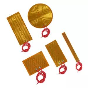 5PCS 5종 필름 히터 플레이트 접착 패드 코드가 있는 PI 발열체 12W 12V 7W 5V 1W 24V 30W 13W