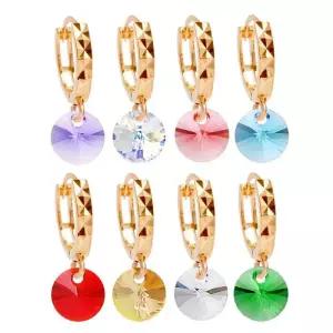 [룽스_61]각컷팅 원터치귀걸이 Gold-pin 골드 14K
