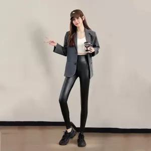 [룽스_62]슬림 하이웨스트 팬츠 여성슬림팬츠 벨벳 바지