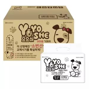 T멤버십 11% / 요요쉬 강아지 기저귀 여아, 1단계, 30매, 3개