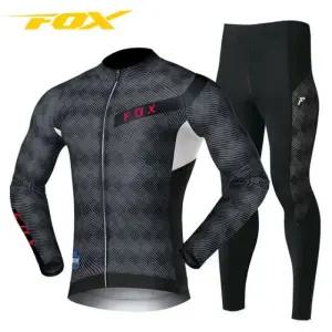 폭스 긴팔+긴바지 싸이클복 라이딩복 자전거옷 P101+P107블랙