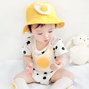 [보리보리/조이멀티]계란후라이 아동 바디슈트 3종세트 204092