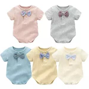 [보리보리/조이멀티]골지 넥타이 반팔 바디슈트 203546