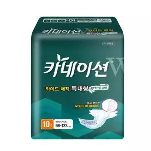 카네이션  W4,W3프리미엄 와이드매직테이프 특대형 80매(8팩) 성인용 겉기저귀