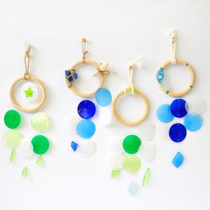 아트앤허그 바다유리 썬캐쳐 만들기 업사이클링 키트 씨글라스 자개모빌 diy 유리공예 환경교육