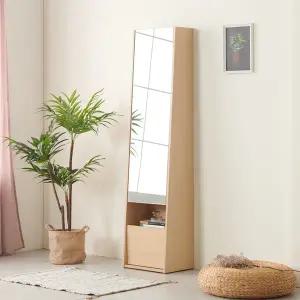 앳홈 에펠 6칸 전신거울 키큰수납장 (가로 40cm)