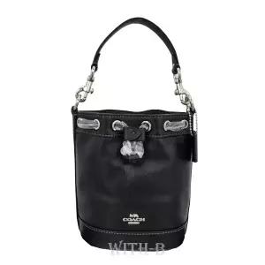 [COACH]코치 시그니처 미니 버킷백 CR144  BLACK SILVER
