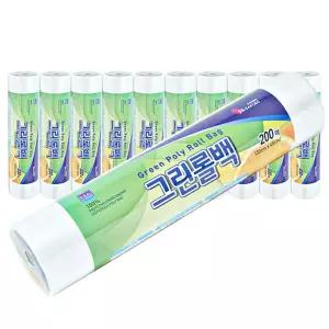 BOX 그린롤백 35x45x500매 10개입롤비닐 롤백 롤비닐백 주방롤비닐 주방비닐 일