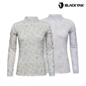 [롯데백화점]블랙야크 여성 여름 냉감 긴팔티 플라워 터틀넥 베이스레이어 (2 color) 1BYETMU501 GD