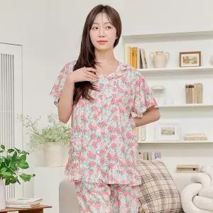 CA5V14616 여성잠옷 모달 파자마 여름 반팔 잠옷 상하